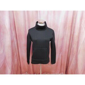 SALE Under Armour Cold Gear Mock Neck Top Women XS Black Foam Like Fabric Pocket